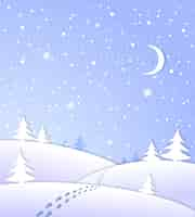 Gratis vector winter achtergrond met dalende sneeuw