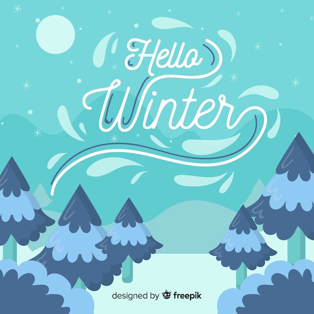 Gratis vector winter achtergrond