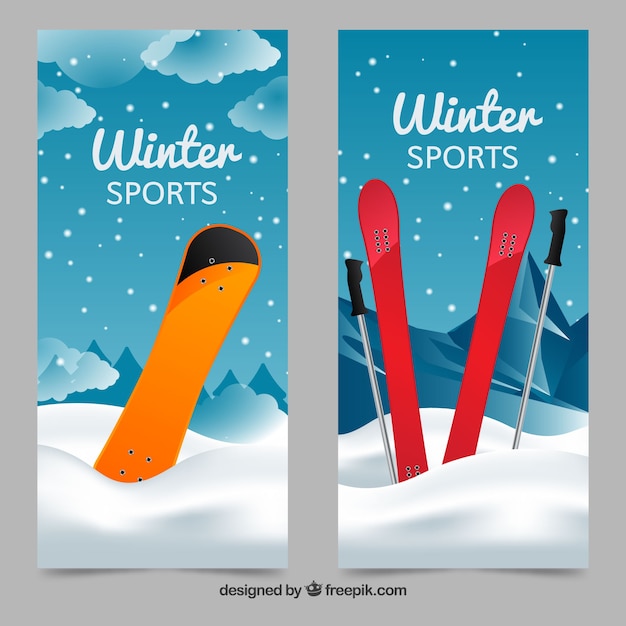 Gratis vector winter banner