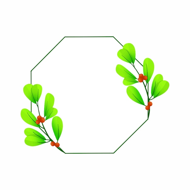 Gratis vector winter berry frame vector illustratie pictogram kleurrijk