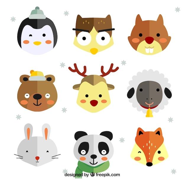 Gratis vector winter bos dier