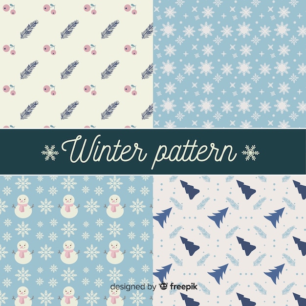 Winter elementen patroon pack