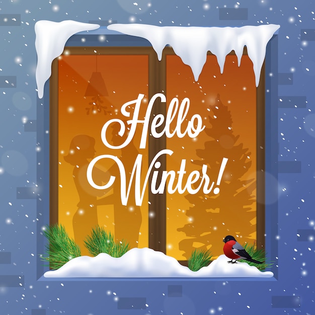 Gratis vector winter en sneeuw illustratie