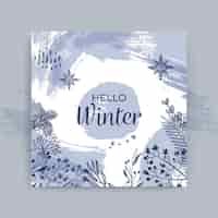 Gratis vector winter kaartsjabloon