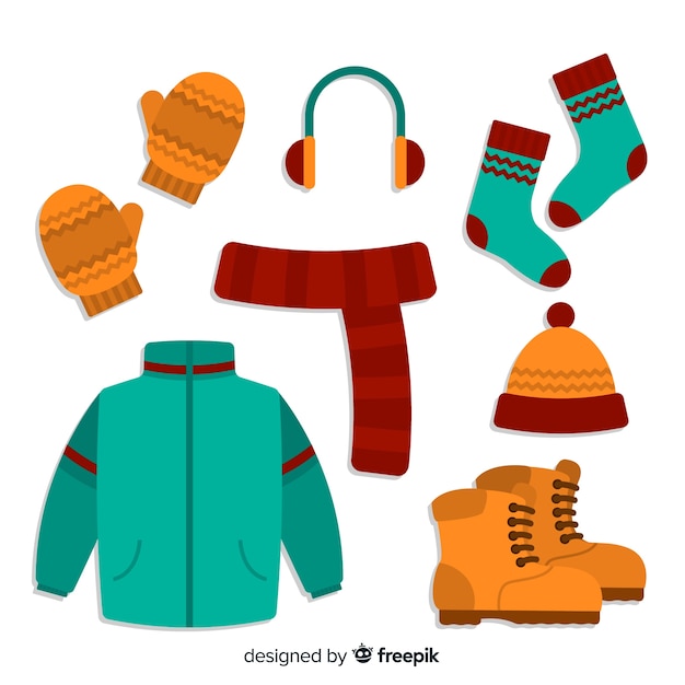 Winter kleding achtergrond