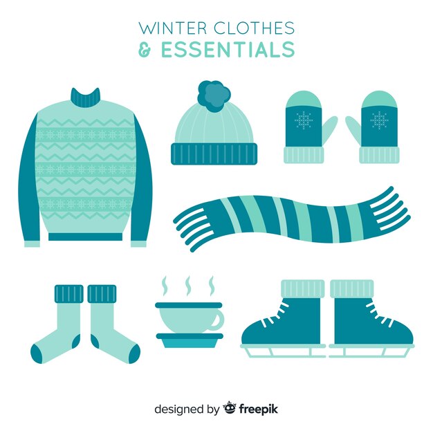 Winter kleding essentials achtergrond