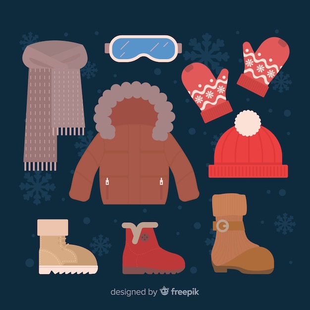 Gratis vector winter kleding