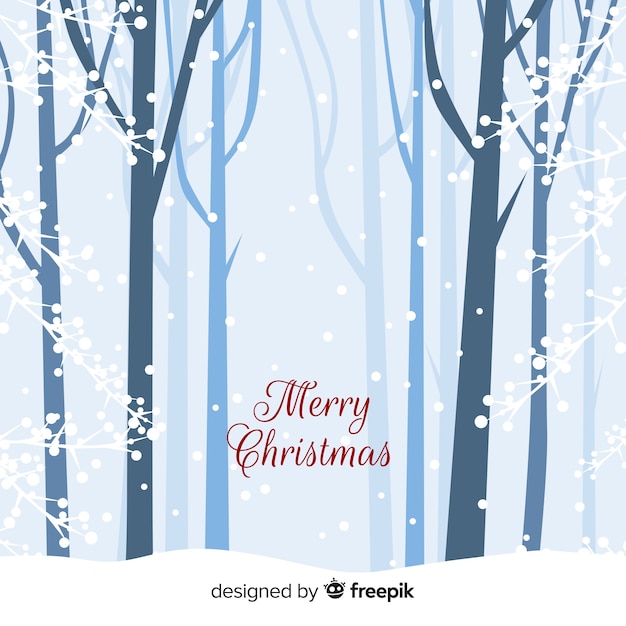 Gratis vector winter landschap achtergrond