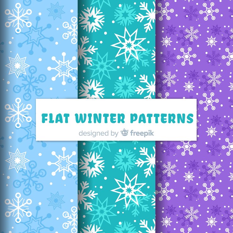 Gratis Vector winter patronen collectie