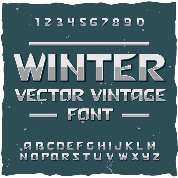Winter sneeuw alfabet met bewerkbare tekst lettertype
