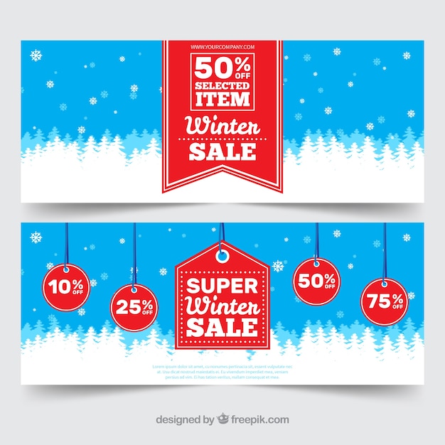 Winter verkoop banners