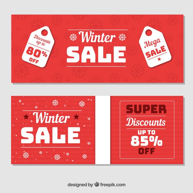 Winter verkoop banners