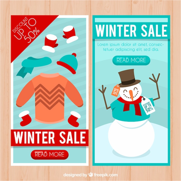 Winter verkoop banners