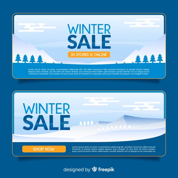 Winter verkoop banners