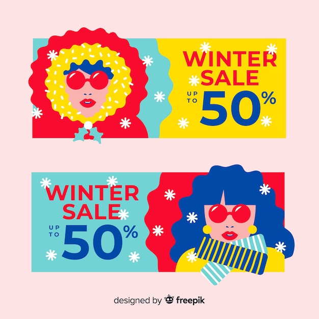 Winter verkoop banners