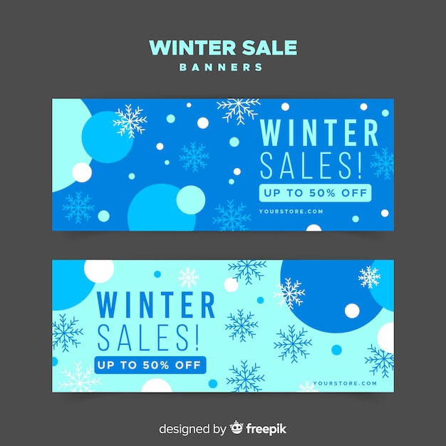 Winter verkoop banners