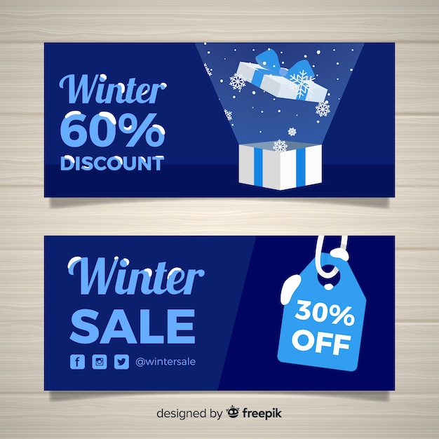 Winter verkoop banners