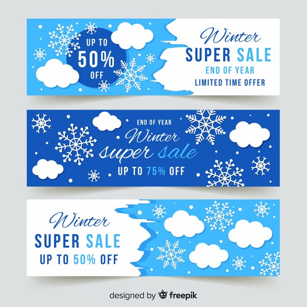 Winter verkoop banners