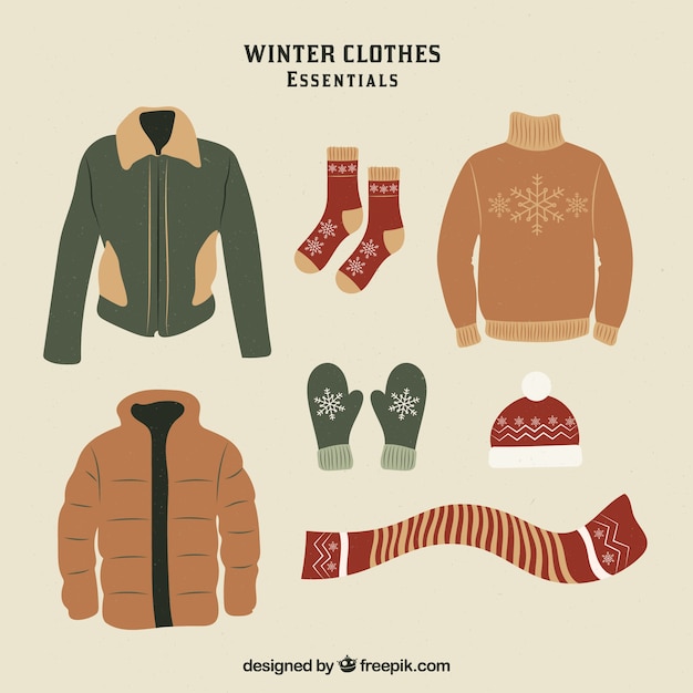 Gratis vector winterkledij