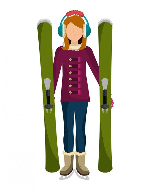 Gratis vector winterkleding, kleding en accessoires