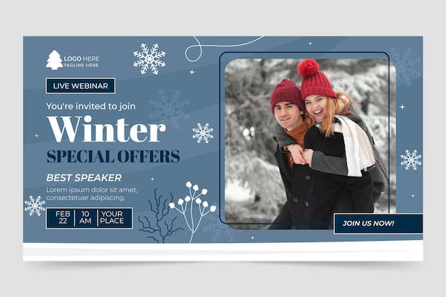 Winterseizoen verkoop webinar sjabloon