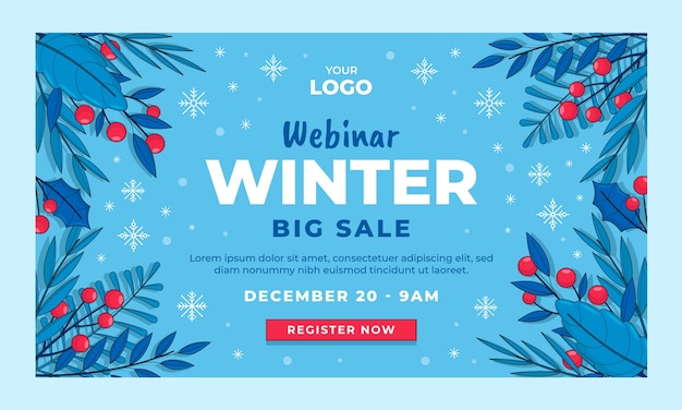 Winterseizoen verkoop webinar sjabloon