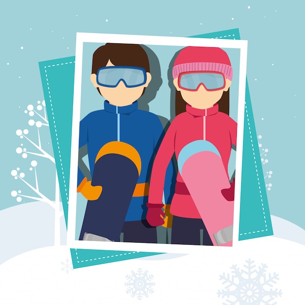 Gratis vector wintersport en kledingaccessoires