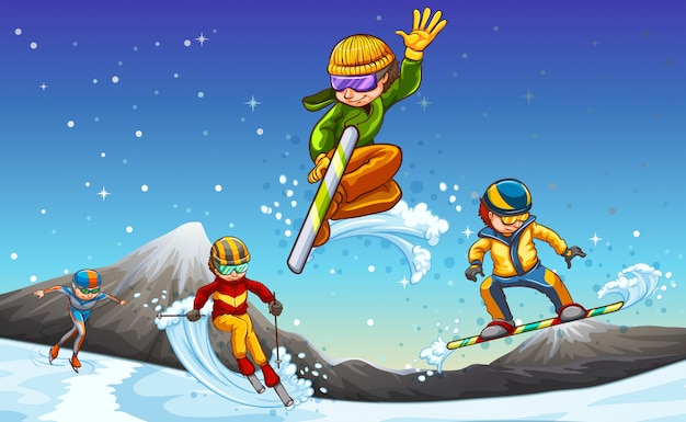 Gratis vector wintersport