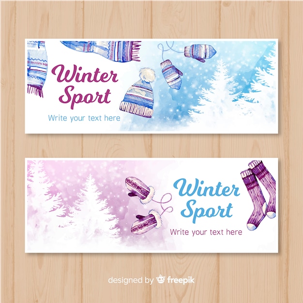 Wintersportbanner