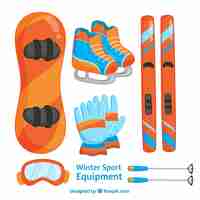 Gratis vector wintersportuitrusting