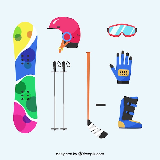 Gratis vector wintersportuitrusting