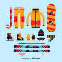 Gratis vector wintersportuitrusting