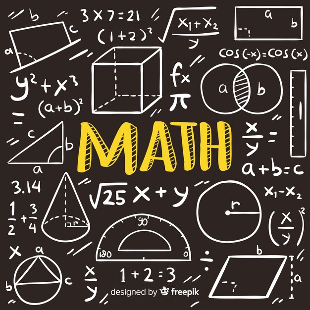 Wiskunde realistische schoolbord achtergrond