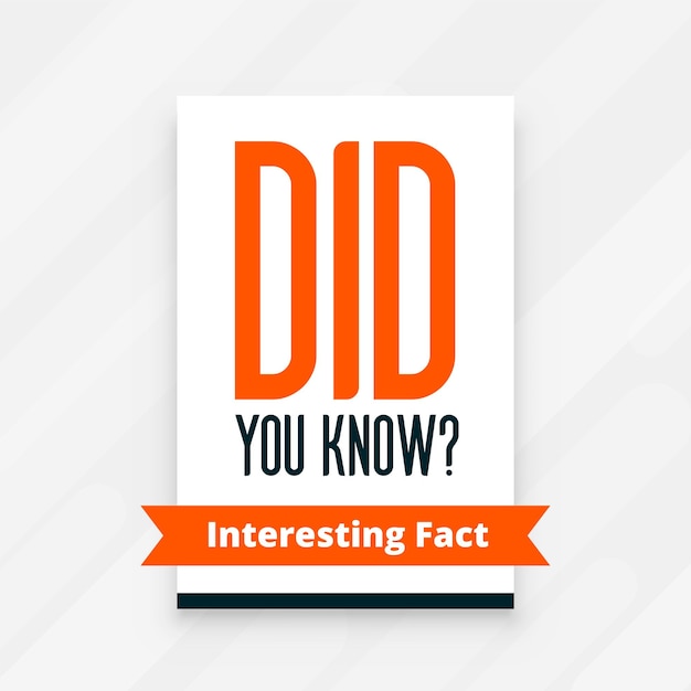 Wist je dat feiten banner ontwerp vectorillustratie?