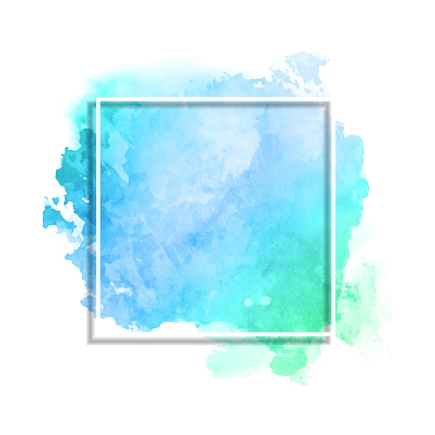 Gratis vector wit frame op een aquarel textuur