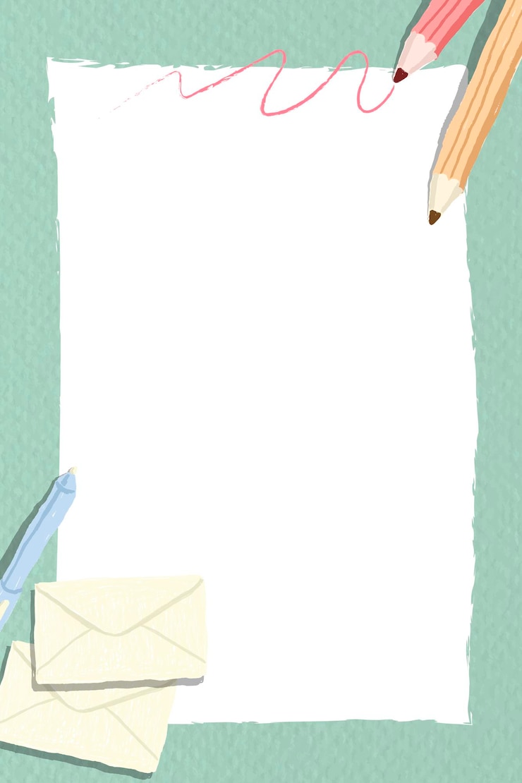 Gratis Vector wit leeg notitieboekjekader op een groene vector als achtergrond