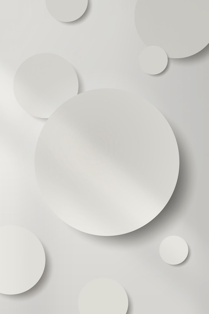 Wit rond papier gesneden met slagschaduw patroon achtergrond vector