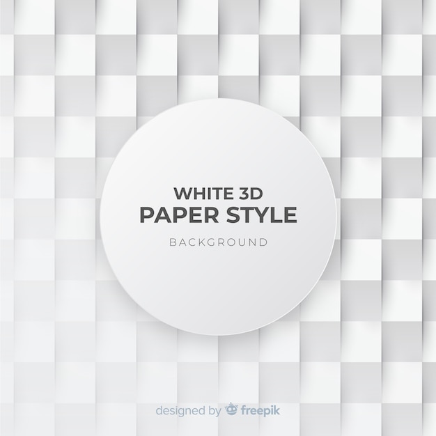 Witte 3d papier stijl achtergrond