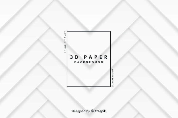 Witte 3d papier stijl achtergrond