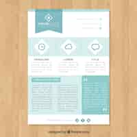 Gratis vector witte brochure ontwerpsjabloon met tekst