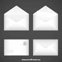 Gratis vector witte enveloppen