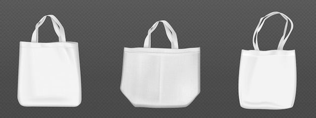 Gratis vector witte lege tas mock-up