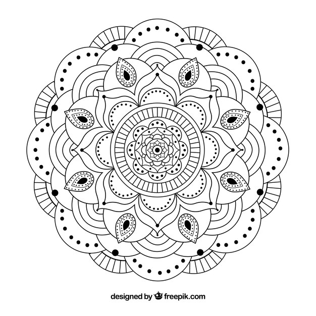 Witte mandala achtergrond