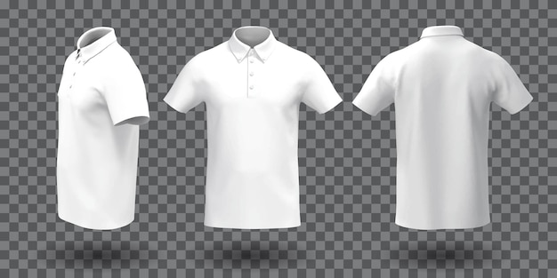 Gratis vector witte poloshirt mockup