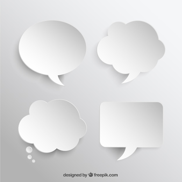 Gratis vector witte speech bubbles