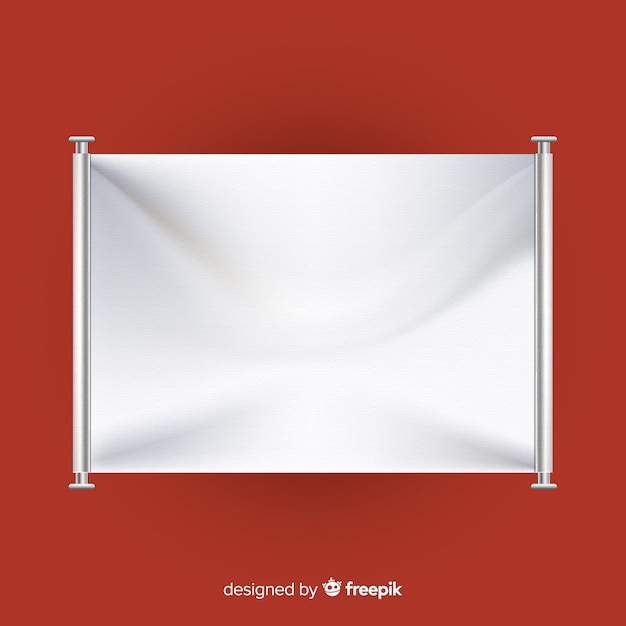 Gratis vector witte stoffenbanner