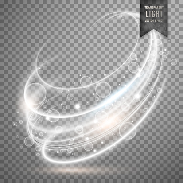 Witte transparante licht effect vector achtergrond