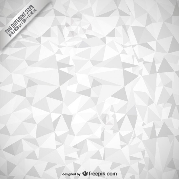 Gratis Vector witte veelhoekige achtergrond