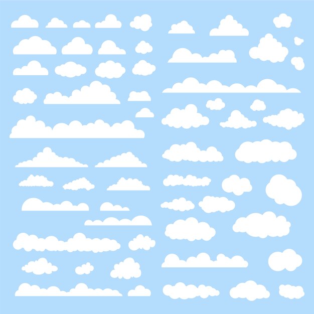 Witte wolken collectie