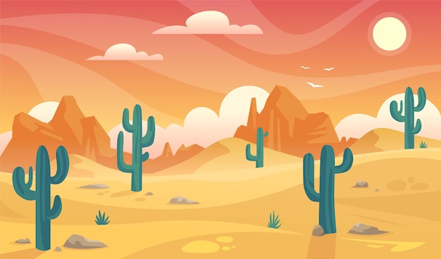 Woestijnlandschap - achtergrond voor videoconferenties